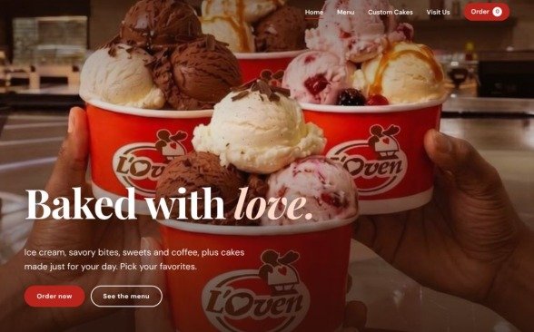 Loven Bakery website preview
