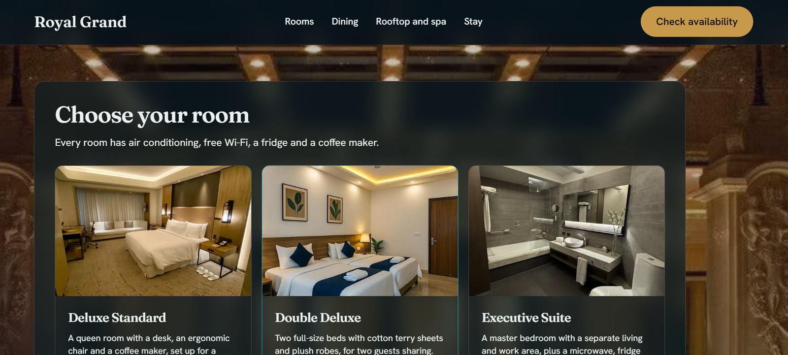 Royal Grand website preview